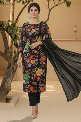 CAMILLE 3Pc - Digital Printed Khaddar Dress