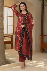 LAURE 3Pc - Digital Printed Khaddar Dress