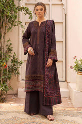 IZDIHAR 3Pc - Embroidered Khaddar Dress