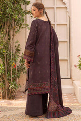 IZDIHAR 3Pc - Embroidered Khaddar Dress