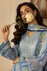 XYLA 3Pc - Digital Printed Lawn Dress