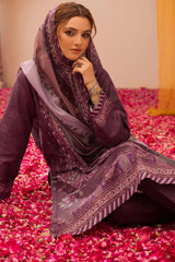 OMAIRA 3Pc - Embroidered Khaddar Dress