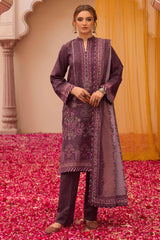 OMAIRA 3Pc - Embroidered Khaddar Dress