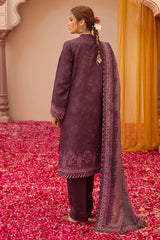 OMAIRA 3Pc - Embroidered Khaddar Dress