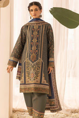 ROHA 3Pc - Embroidered Khaddar Dress