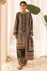 ROHA 3Pc - Embroidered Khaddar Dress