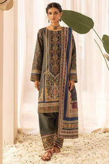ROHA 3Pc - Embroidered Khaddar Dress