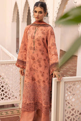 YUSUR 3Pc - Embroidered Khaddar Dress