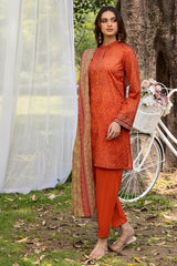 ZOEY 3Pc - Digital Printed Lawn Dress