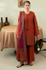 ZOE 3Pc - Embroidered Khaddar Festive