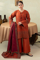 ZOE 3Pc - Embroidered Khaddar Festive