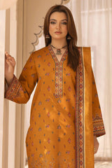 ZULY 3Pc - Embroidered Khaddar Dress