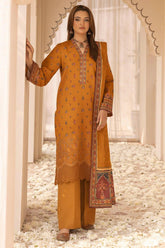 ZULY 3Pc - Embroidered Khaddar Dress