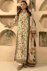 AFNAN 3Pc -Digital Printed Khaddar Dress - LEXZARI