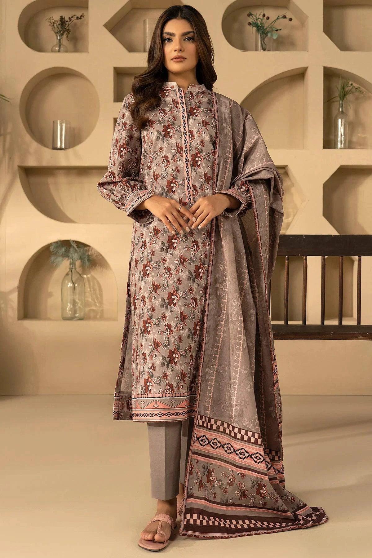 MAIRA 3Pc -Digital Printed Khaddar Dress - LEXZARI
