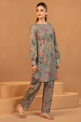 JAHARA 2Pc - Printed Khaddar Dress