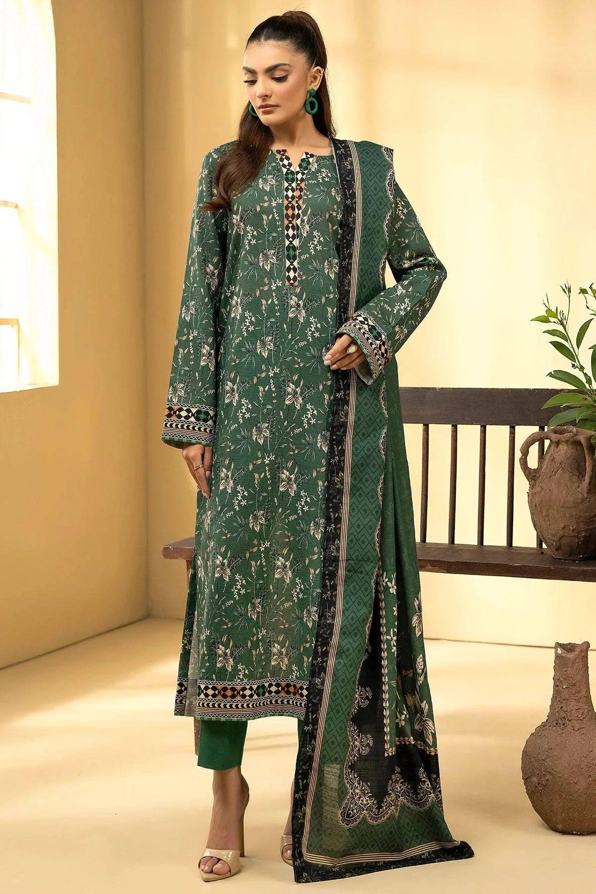 KIARA 3Pc -Digital Printed Khaddar Dress - LEXZARI