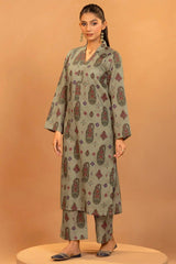 HAFSA 2Pc - Printed Khaddar Dress