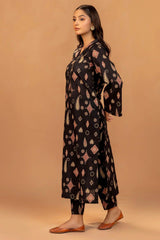 FAMYA 2Pc - Printed Khaddar Dress