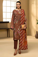 MOEZA 3Pc -Digital Printed Khaddar Dress - LEXZARI