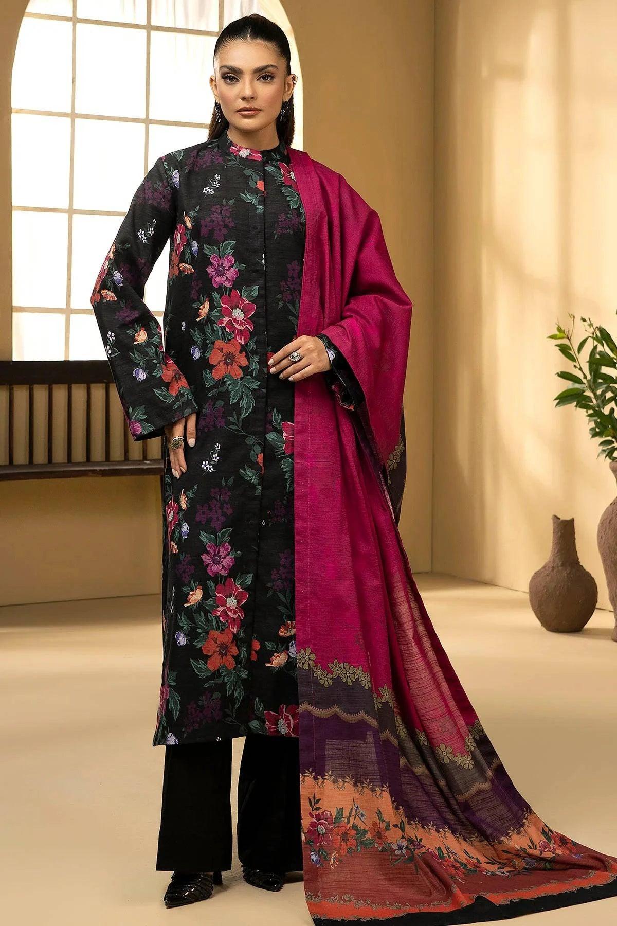 AFDA 3Pc -Digital Printed Khaddar Dress - LEXZARI