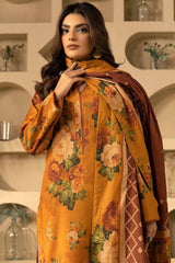 HYMAH 3Pc -Digital Printed Khaddar Dress - LEXZARI