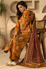 HYMAH 3Pc -Digital Printed Khaddar Dress - LEXZARI
