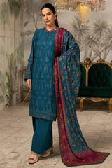 AIFA 3Pc - Embroidered Khaddar Dress - LEXZARI