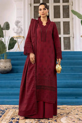 NURAL 3Pc - Embroidered Khaddar Dress - LEXZARI