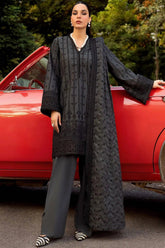 TAZEEN 3Pc - Embroidered Khaddar Dress - LEXZARI