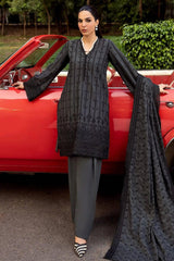 TAZEEN 3Pc - Embroidered Khaddar Dress - LEXZARI