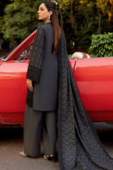 TAZEEN 3Pc - Embroidered Khaddar Dress - LEXZARI