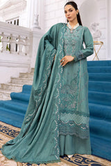 FADIL 3Pc - Embroidered Khaddar Dress - LEXZARI