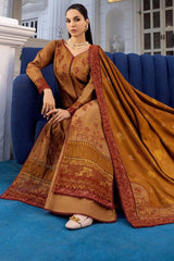 BAZIF 3Pc - Embroidered Khaddar Dress - LEXZARI