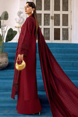 NURAL 3Pc - Embroidered Khaddar Dress - LEXZARI