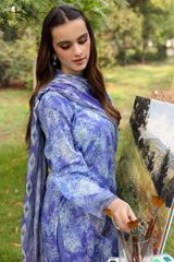 AATH-KALI 3Pc - Digital Printed Lawn Dress