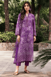 STELLA 3Pc - Embroidered Lawn Dress
