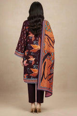 ZUHA 3Pc - Digital Printed Khaddar Dress