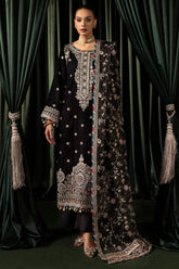 FARZEEN 3Pc- Embroidered Velvet Luxe Pret