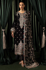 FARZEEN 3Pc- Embroidered Velvet Luxe Pret