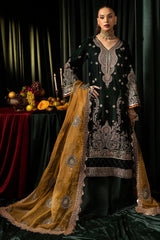 YUMNA 3Pc- Embroidered Velvet Luxe Pret