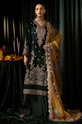 YUMNA 3Pc- Embroidered Velvet Luxe Pret