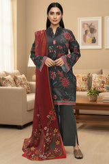 ANOOR 3Pc - Digital Printed Khaddar Dress