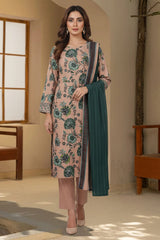 FLORENCE 3Pc - Digital Printed Khaddar Dress