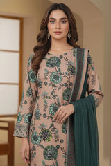 FLORENCE 3Pc - Digital Printed Khaddar Dress