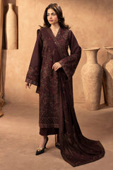 GLADE 3Pc - Embroidered Khaddar Festive