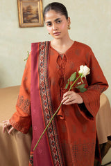 ZOE 3Pc - Embroidered Khaddar Festive