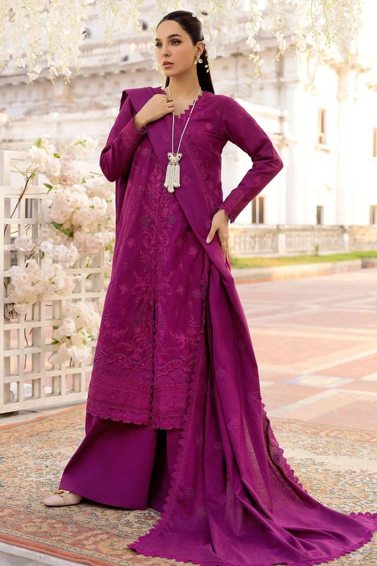 NOORIE 3Pc - Embroidered Khaddar Dress - LEXZARI