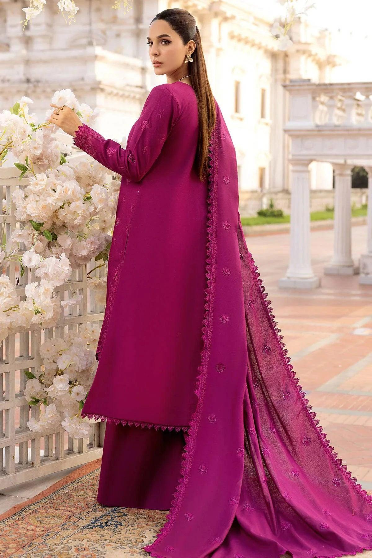 NOORIE 3Pc - Embroidered Khaddar Dress - LEXZARI
