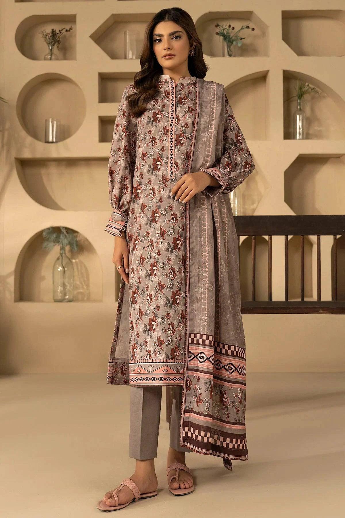 MAIRA 3Pc -Digital Printed Khaddar Dress - LEXZARI